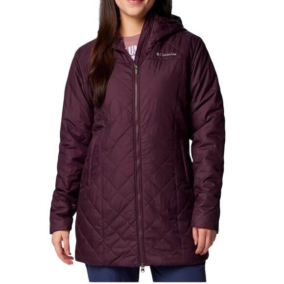 Columbia Jackets & Blazers - Women's Columbia Copper Crest™ Quilted Long Jacket NWT MARIONBERRY SIZE XS